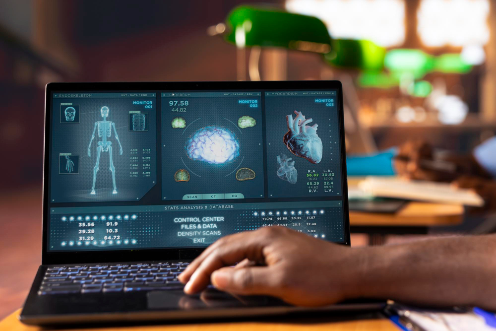 Office Desk and Monitor Setup